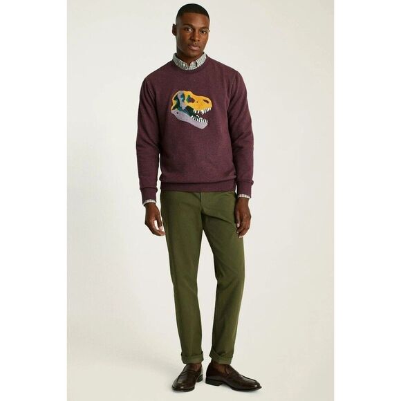 BONOBOS Critter Supersoft Fleece Crew Sweater Embroidered Long Sleeve XL 283442 - Picture 5 of 11